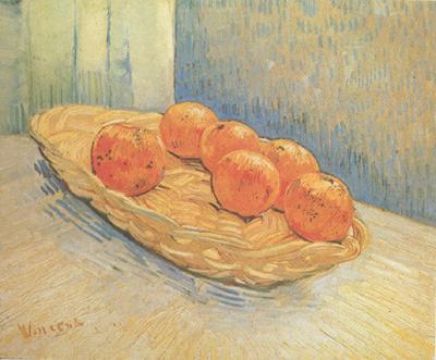 Vincent Van Gogh Still Life:Basket with Six Oranges (nn04) oil painting image